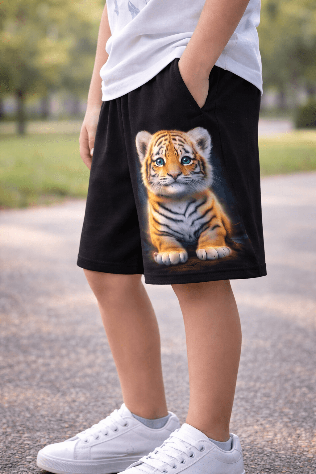 Cute Tiger Cub Kids Shorts (A-0802)